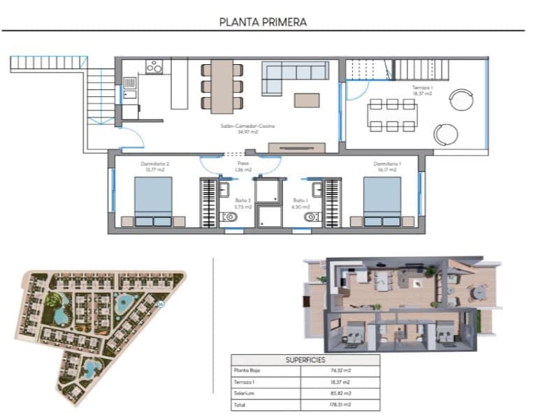 2 soverom Bungalow til salgs i Torrevieja med svømmebasseng - € 322 900 (Ref: 9927304)