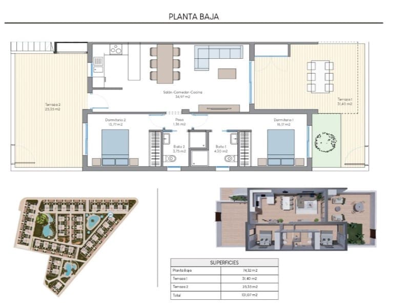 2 soverom Bungalow til salgs i Torrevieja med svømmebasseng - € 322 900 (Ref: 9927304)