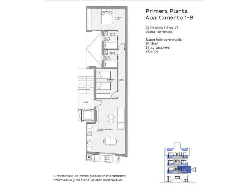2 soveværelse Lejlighed til salg i Torrevieja med swimmingpool - € 309.000 (Ref: 9942426)