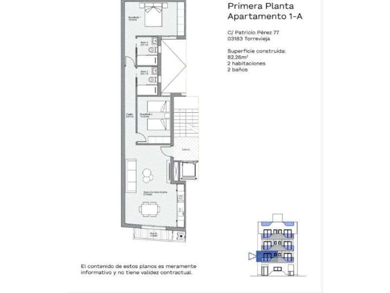 2 soveværelse Lejlighed til salg i Torrevieja med swimmingpool - € 309.000 (Ref: 9942426)