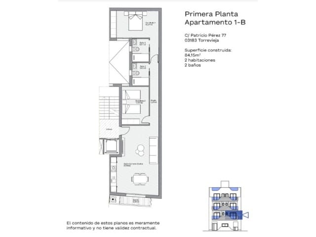 2 soveværelse Lejlighed til salg i Parque de las Naciones, Torrevieja med swimmingpool - € 309.000 (Ref: 9942426)