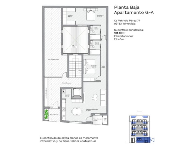 2 slaapkamer Appartement te koop in Torrevieja met zwembad - € 259.000 (Ref: 9942427)