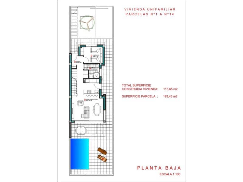 3 quarto Moradia Geminada para venda em Aguas Nuevas com piscina garagem - 550 000 € (Ref: 9947801)