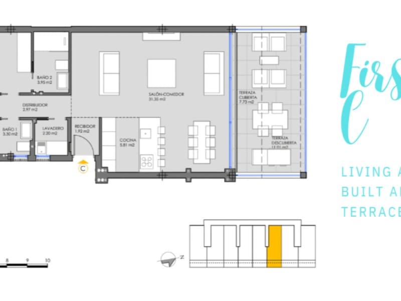 2 camera da letto Appartamento in vendita in Mar de Cristal con piscina - 358.000 € (Rif: 9955928)