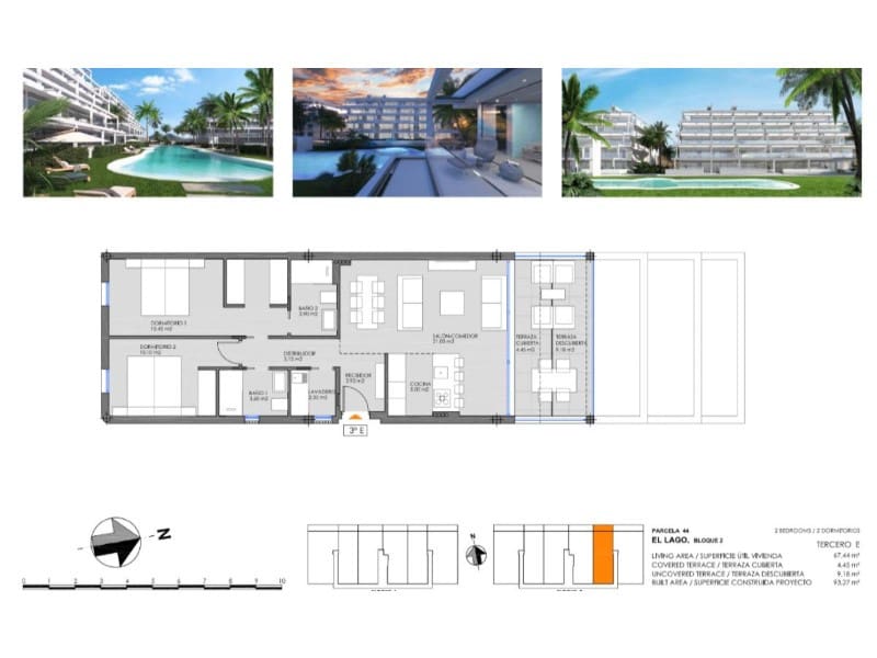 3 sypialnia Apartament na sprzedaż w Mar de Cristal z basenem - 368 000 € (Ref: 9982916)