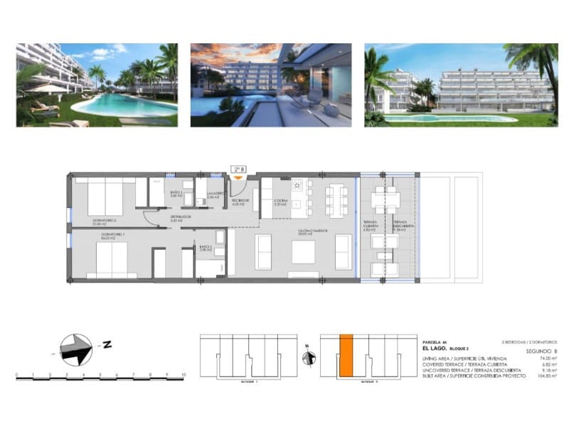 3 sypialnia Apartament na sprzedaż w Mar de Cristal z basenem - 436 000 € (Ref: 9982917)