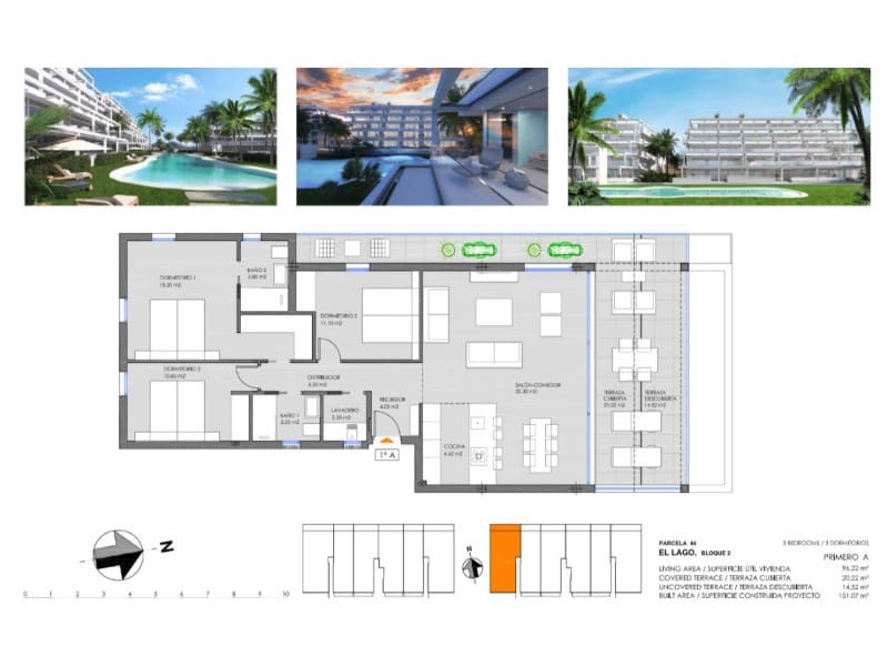 3 sypialnia Apartament na sprzedaż w Mar de Cristal z basenem - 436 000 € (Ref: 9982917)