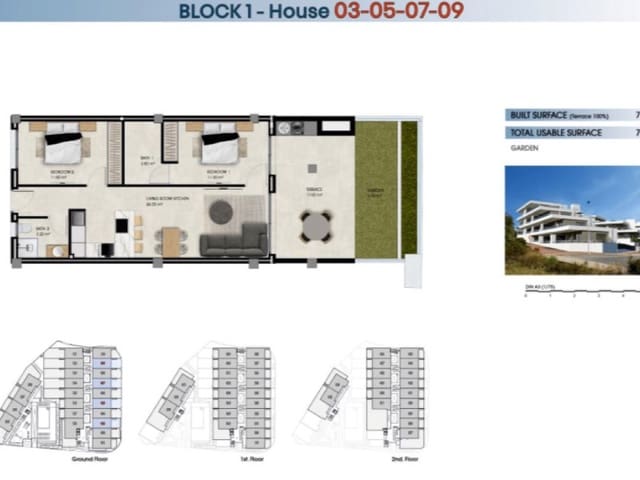 2 soverom Leilighet til salgs i La Marina, Elche / Elx med svømmebasseng garasje - € 299 000 (Ref: 9984861)