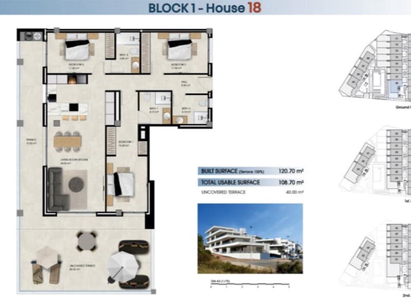 2 soverom Leilighet til salgs i La Marina med svømmebasseng garasje - € 299 000 (Ref: 9984861)
