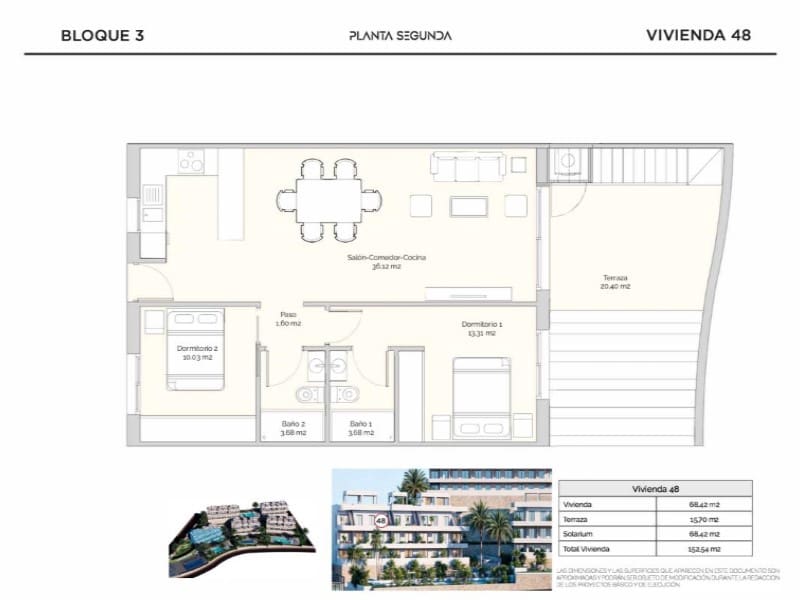 2 soverom Leilighet til salgs i Finestrat med svømmebasseng - € 402 900 (Ref: 9984874)