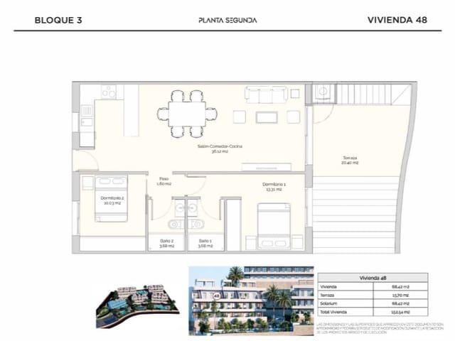 2 soverom Leilighet til salgs i Balcón de Finestrat - Terra Marina, Finestrat med svømmebasseng - € 402 900 (Ref: 9984874)