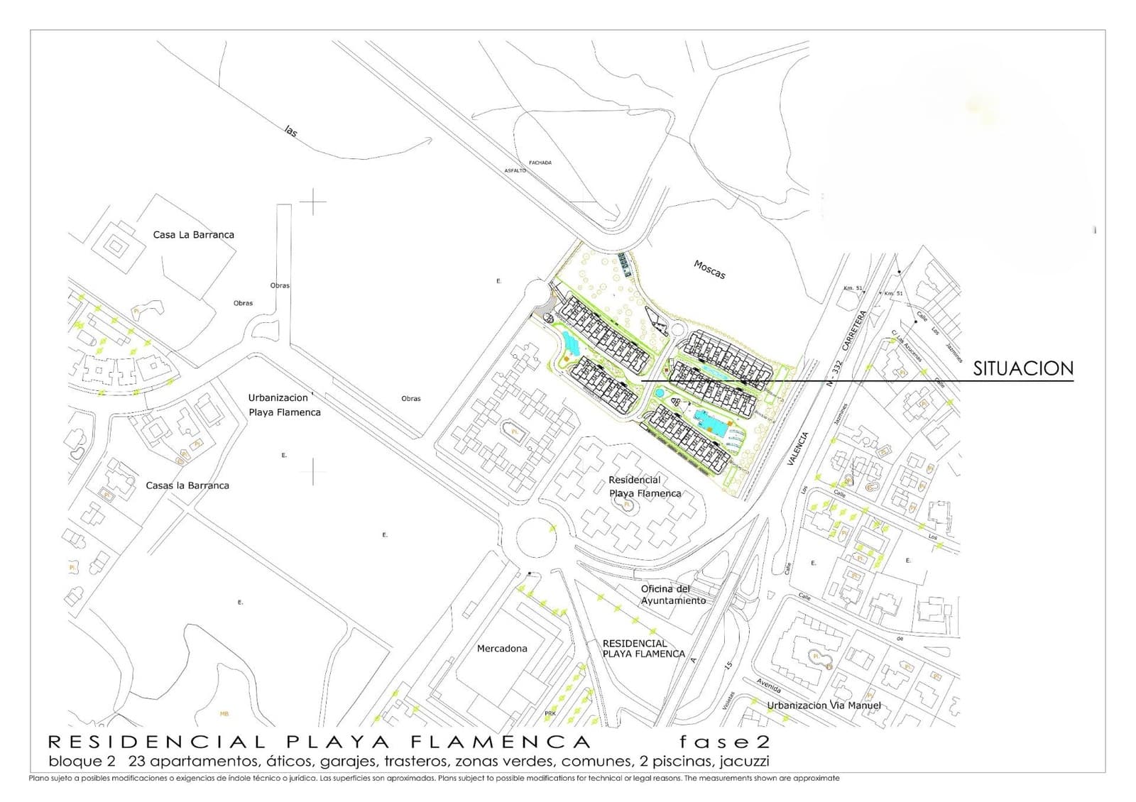 2 makuuhuone Huoneisto myytävänä paikassa Playa Flamenca mukana 
autotalli - 325 000 € (Ref: 9630520)