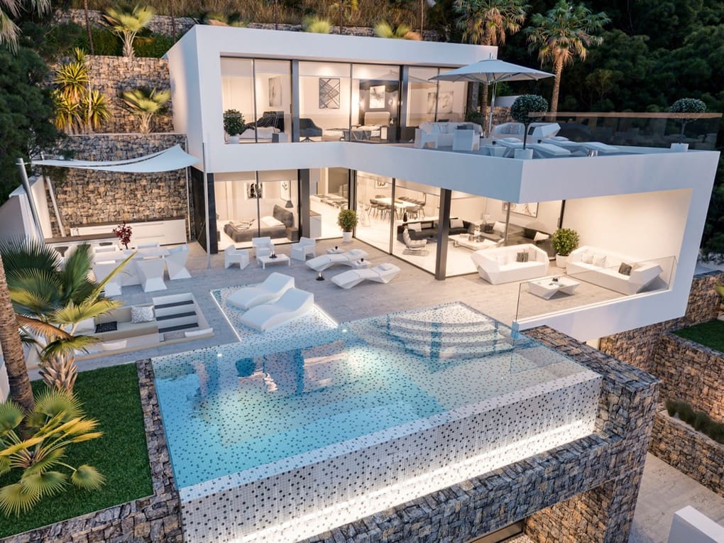 4 soveværelse Villa til salg i Calpe / Calp med swimmingpool garage - € 1.550.000 (Ref: 7107083)