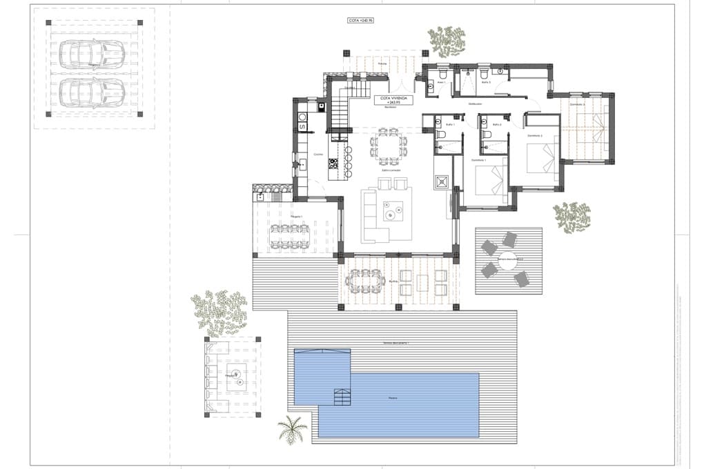 4 soveværelse Finca/Landehus til salg i Moraira med swimmingpool garage - € 1.795.000 (Ref: 9066687)