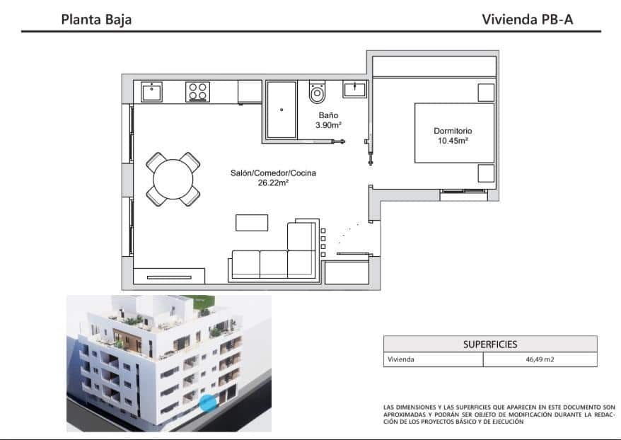 1 sovrum Lägenhet till salu i Torrevieja med garage - 157 000 € (Ref: 9396199)