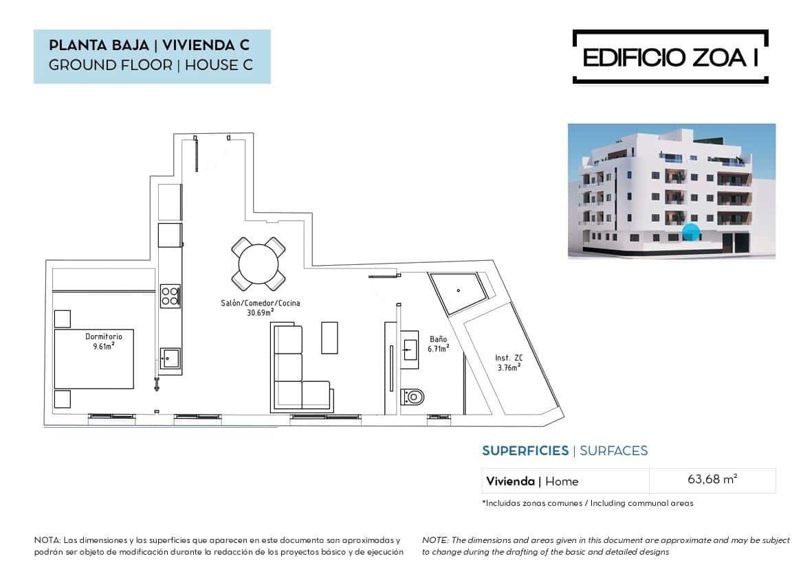 1 Zimmer Apartment zu verkaufen in Torrevieja mit Pool Garage - 176.000 € (Ref: 9954368)