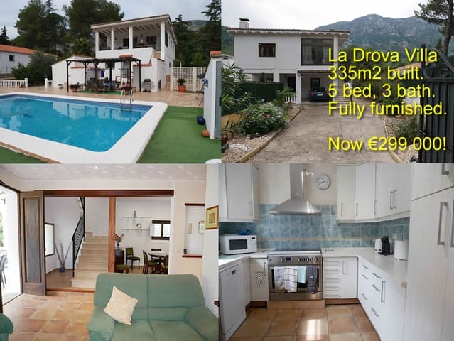 5 soveværelse Villa til salg i La Drova, Barx med swimmingpool - € 299.000 (Ref: 9297973)