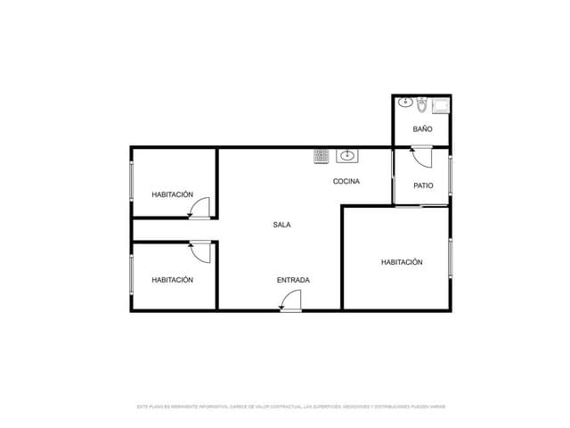 Apartamento de 3 habitaciones en Oliva Pueblo, Oliva en venta - 100.000 € (Ref: 9696696)