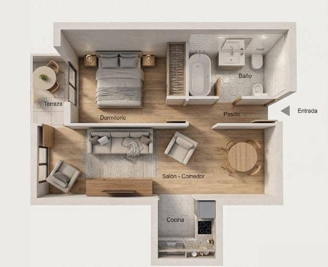 1 slaapkamer Appartement te koop in Torrevieja met zwembad - € 149.000 (Ref: 9677467)