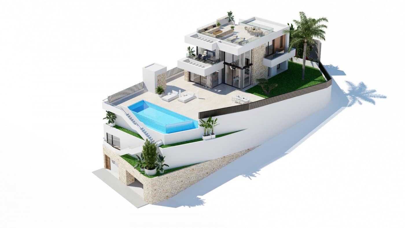 3 chambre Villa/Maison à vendre à Finestrat avec piscine garage - 1 495 000 € (Ref: 6611049)