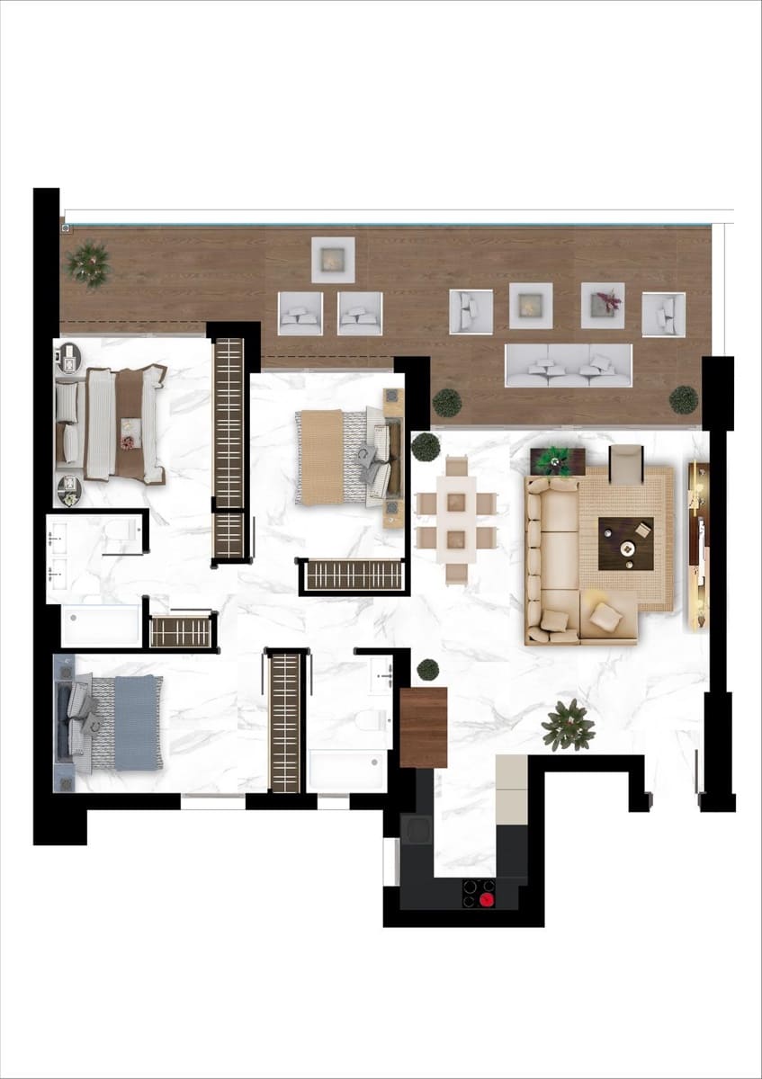 3 sypialnia Apartament na sprzedaż w Marbella z basenem - 790 000 € (Ref: 8998870)