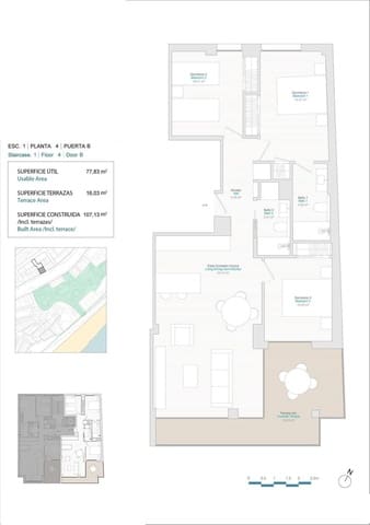 3 sovrum Lägenhet till salu i La Villajoyosa / Vila Joiosa - 620 000 € (Ref: 10005154)