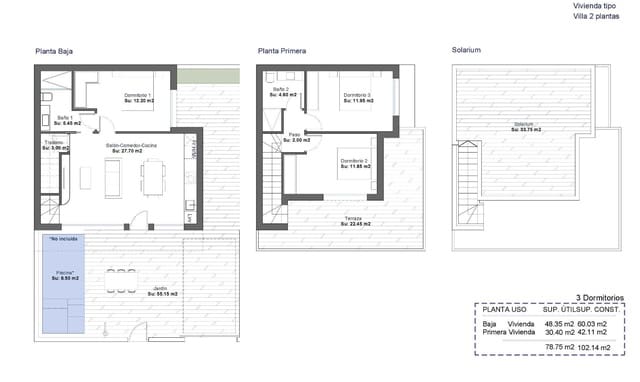 3 quarto Moradia para venda em Condado de Alhama, Alhama de Murcia com piscina - 375 000 € (Ref: 10044581)