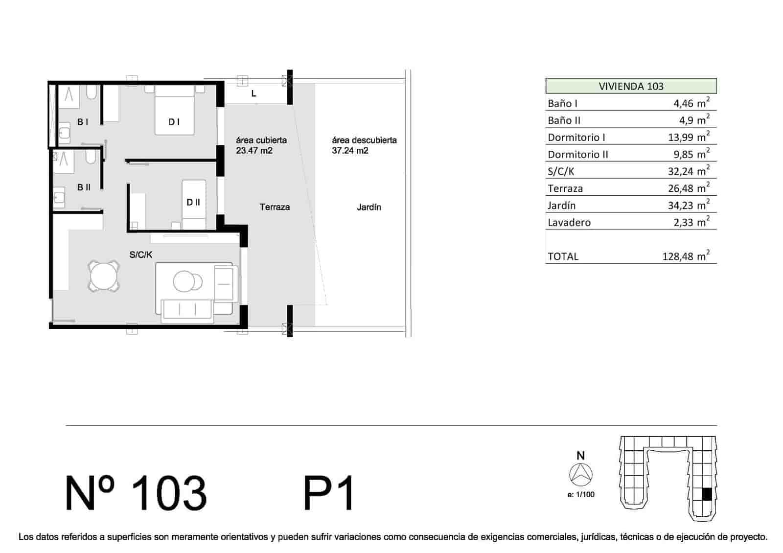 Apartamento de 2 habitaciones en San Miguel de Salinas en venta con piscina garaje - 219.900 € (Ref: 10151070)