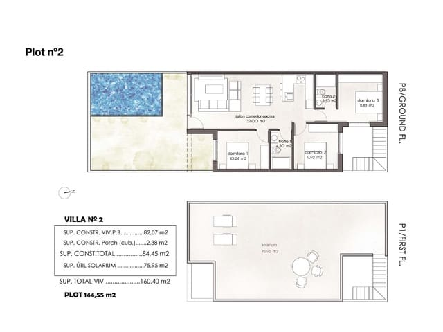 3 sovrum Hus till salu i Pilar de la Horadada - 355 900 € (Ref: 8070434)