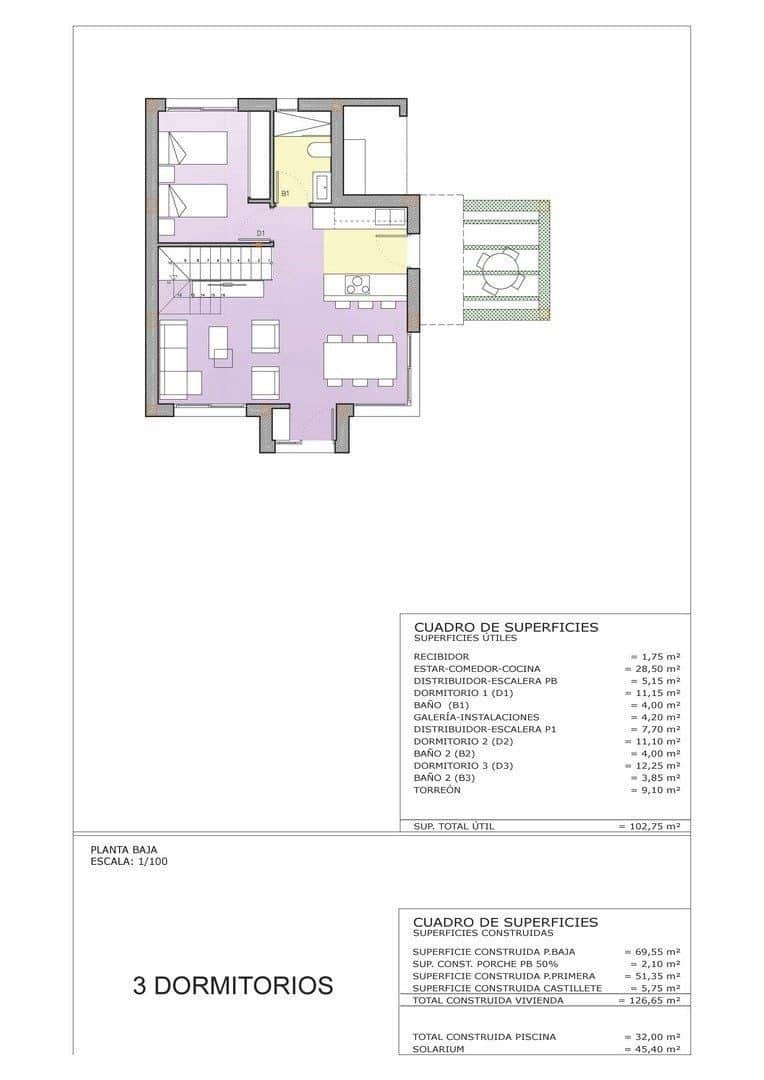 3 bedroom Villa for sale in Playa Honda with pool - € 580,000 (Ref: 8208067)