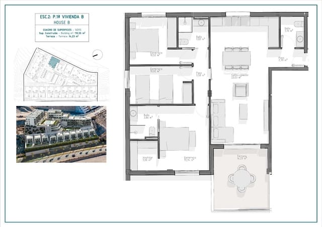3 slaapkamer Appartement te koop in Aguilas met zwembad - € 288.000 (Ref: 8268717)