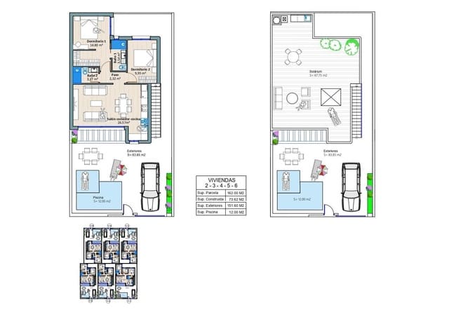 2 sovrum Villa till salu i Torre-Pacheco med pool - 264 900 € (Ref: 8757376)