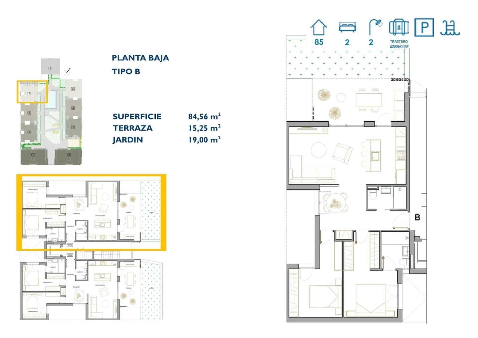 2 slaapkamer Appartement te koop in San Pedro del Pinatar met zwembad - € 282.900 (Ref: 8854666)