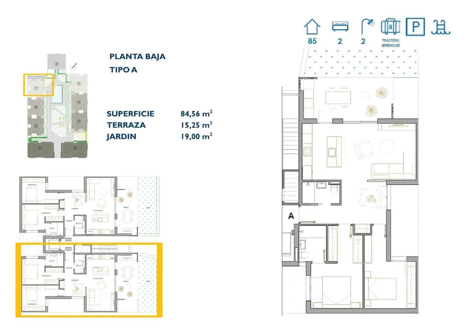 2 slaapkamer Appartement te koop in San Pedro del Pinatar met zwembad - € 282.900 (Ref: 8854666)