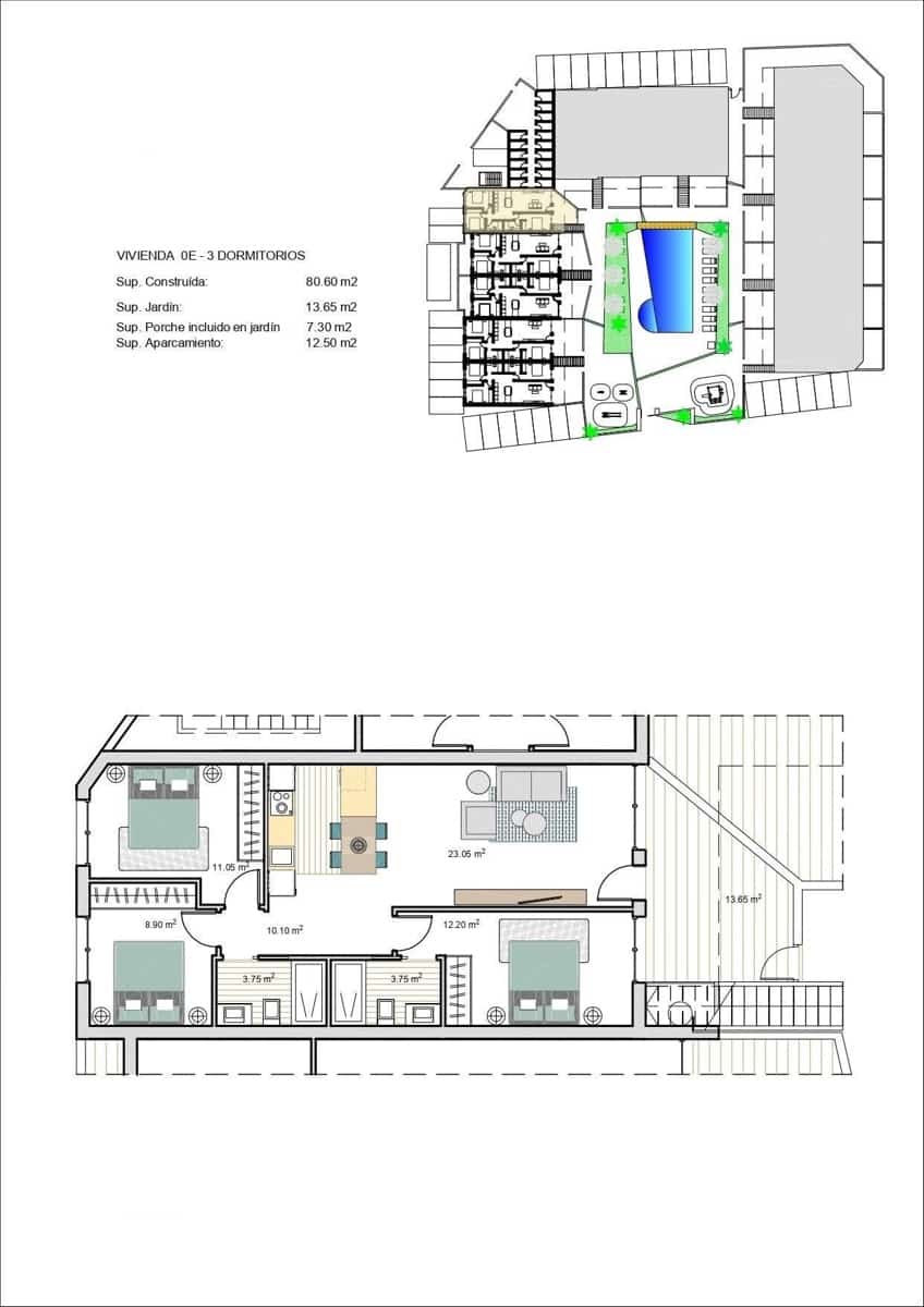 Bungalow de 3 habitaciones en Roldan en venta con piscina - 245.000 € (Ref: 8961098)
