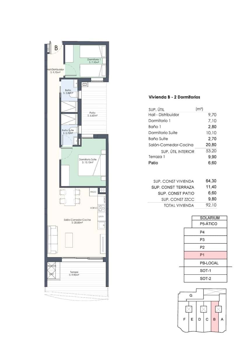2 soveværelse Lejlighed til salg i Torrevieja med swimmingpool - € 309.000 (Ref: 9007434)