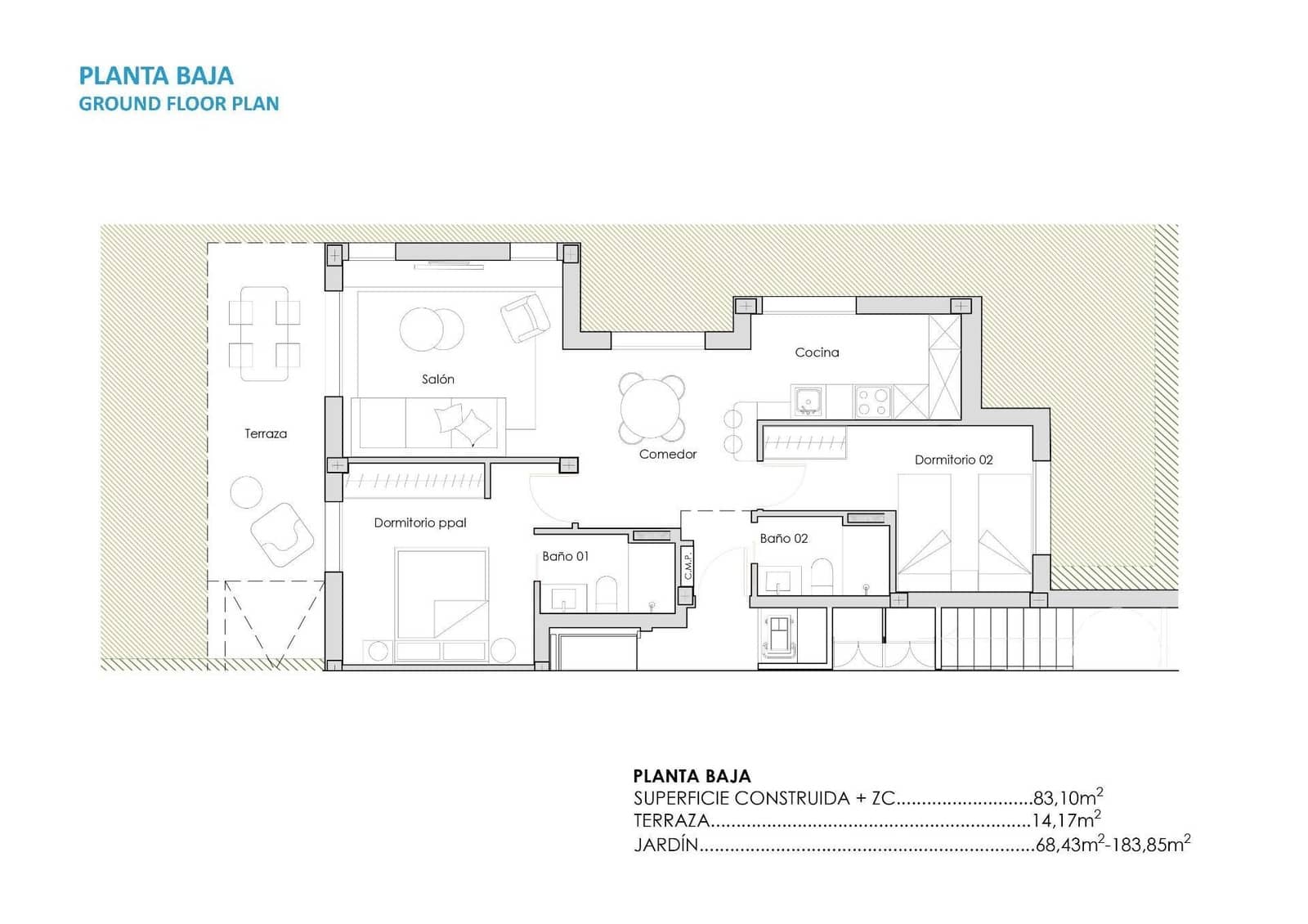 2 soveværelse Lejlighed til salg i Torre-Pacheco med swimmingpool - € 308.900 (Ref: 9202235)