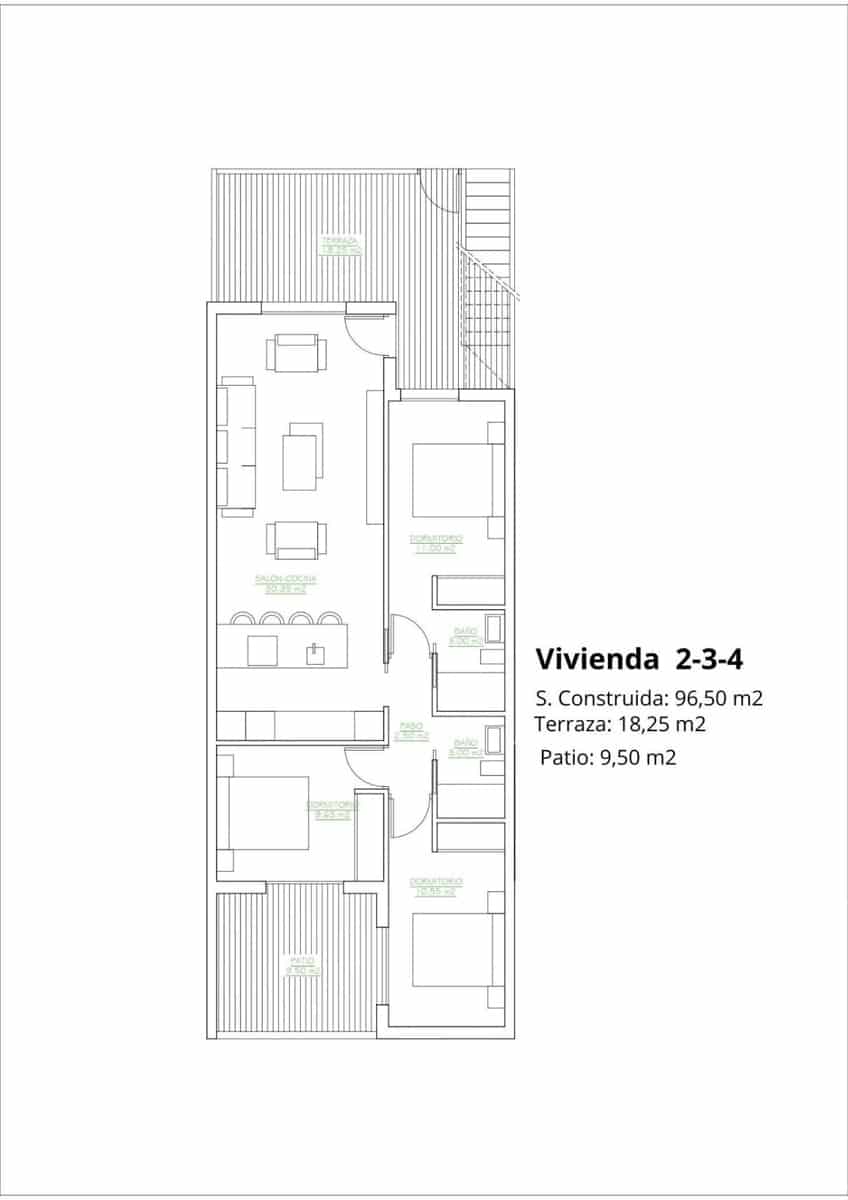 3 soveværelse Bungalow til salg i San Pedro del Pinatar med swimmingpool - € 269.900 (Ref: 9276127)