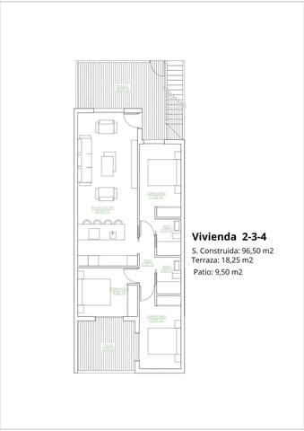 3 soveværelse Bungalow til salg i San Pedro del Pinatar med swimmingpool - € 269.900 (Ref: 9276127)