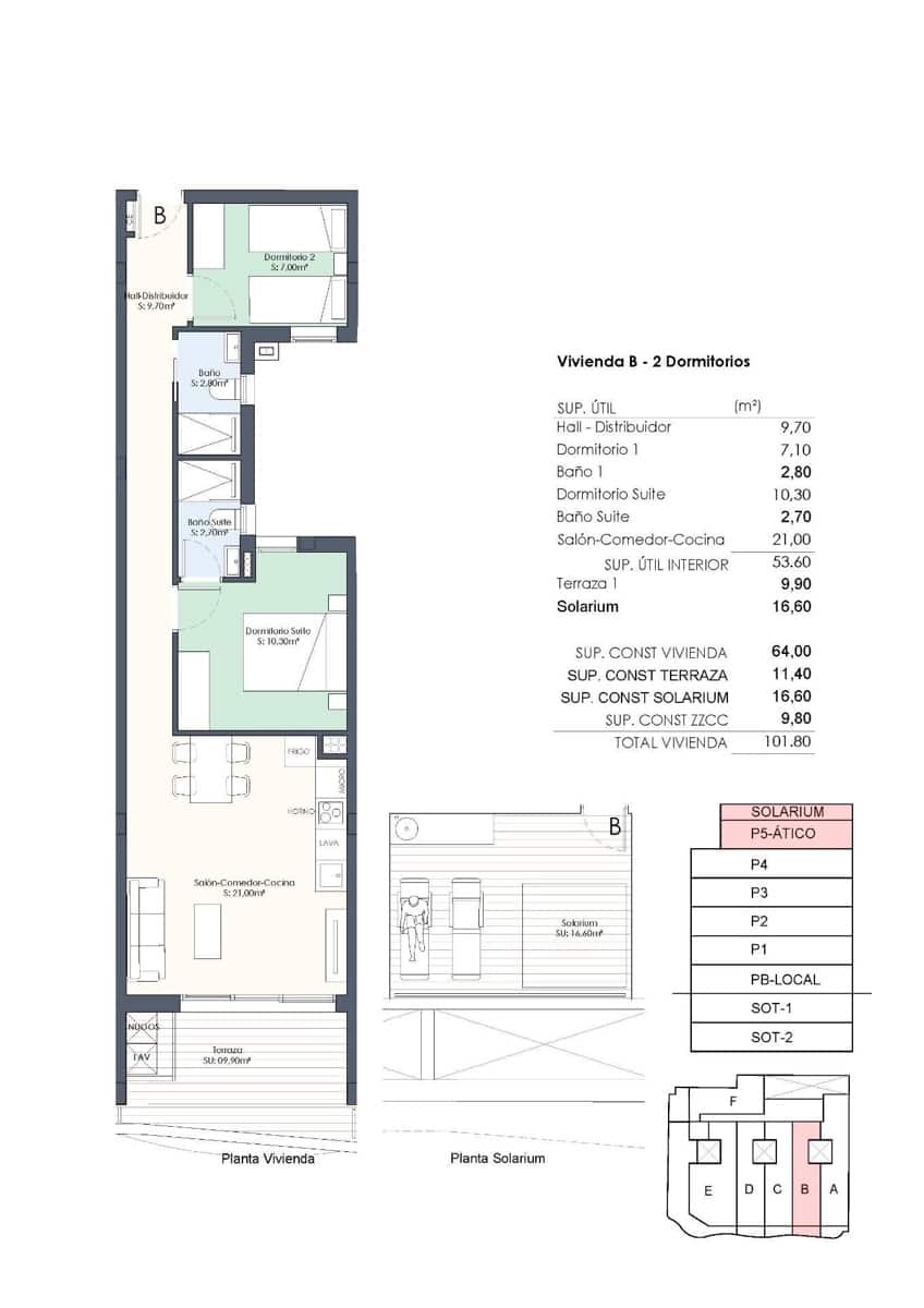 2 soveværelse Penthouse til salg i Torrevieja med swimmingpool - € 469.000 (Ref: 9308296)