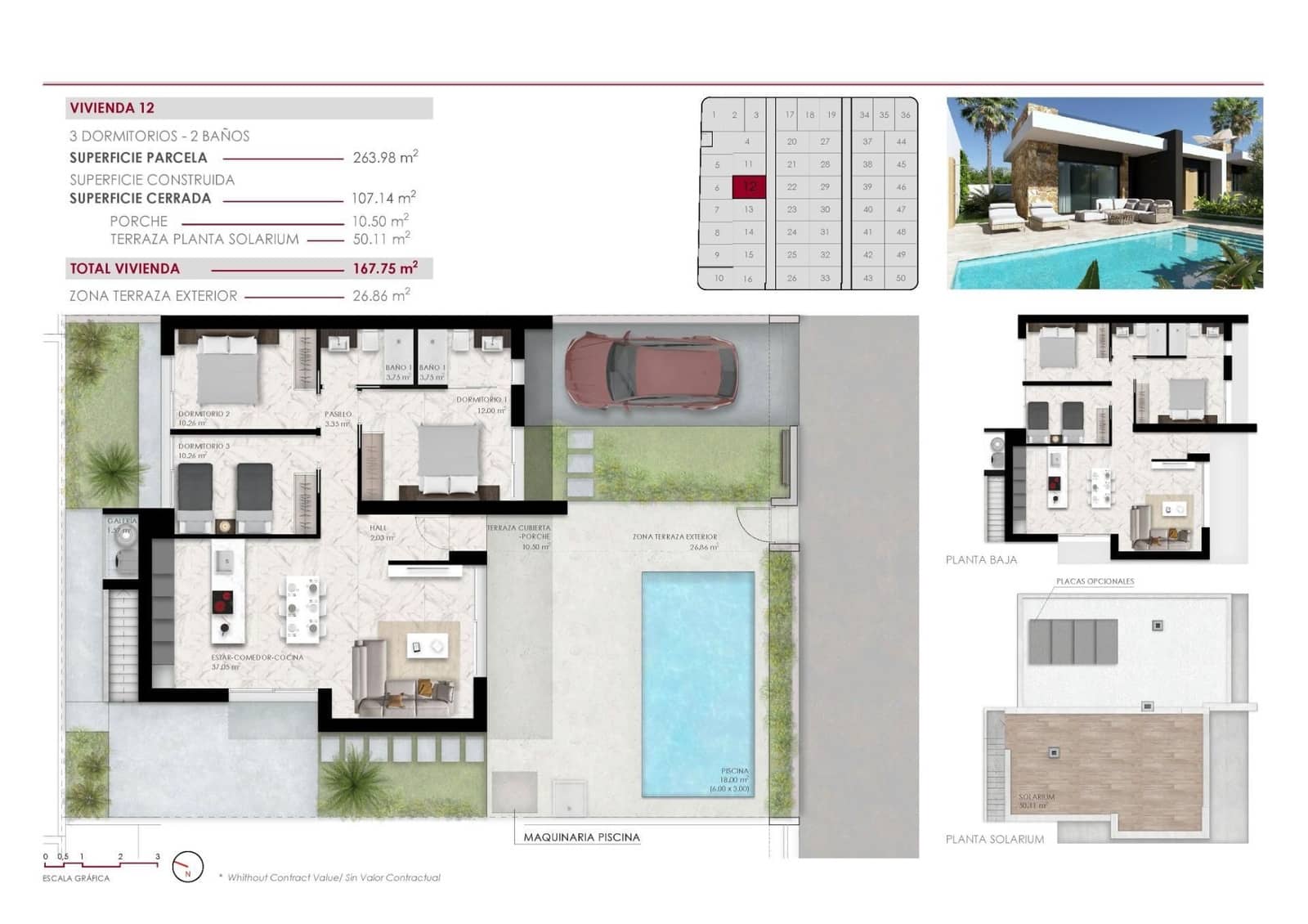 3 Zimmer Villa zu verkaufen in Ciudad Quesada mit Pool - 549.000 € (Ref: 9308304)