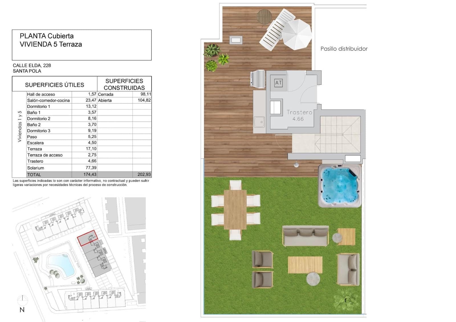 3 bedroom Penthouse for sale in Santa Pola with pool - € 570,000 (Ref: 9308312)