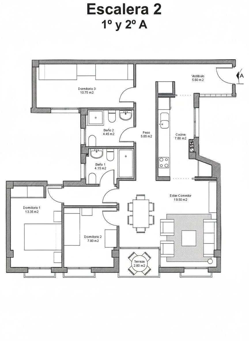 3 chambre Appartement à vendre à Avileses - 144 000 € (Ref: 9481901)