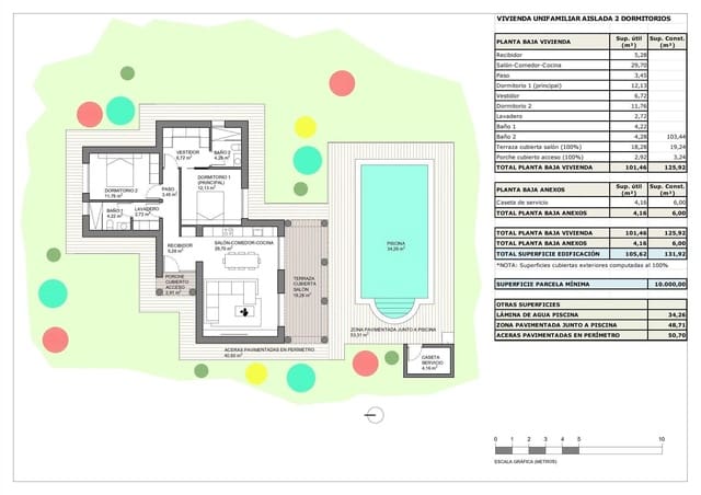 2 bedroom Villa for sale in Rodriguillo, Pinoso with pool - € 369,500 (Ref: 9521234)