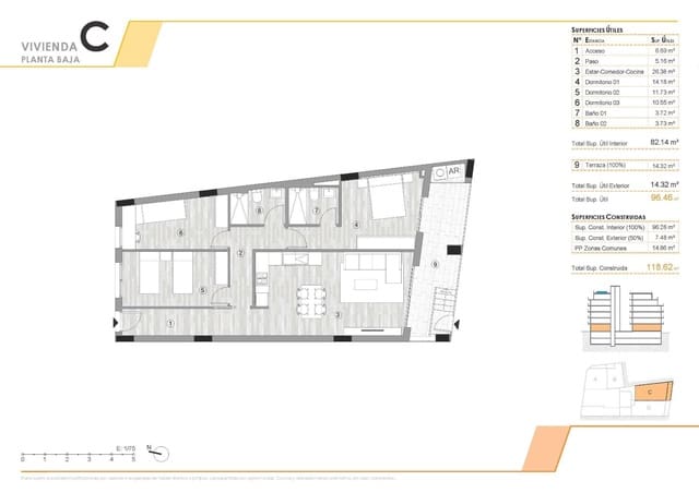3 sypialnia Apartament na sprzedaż w Centro, Torrevieja z basenem - 245 000 € (Ref: 9666113)