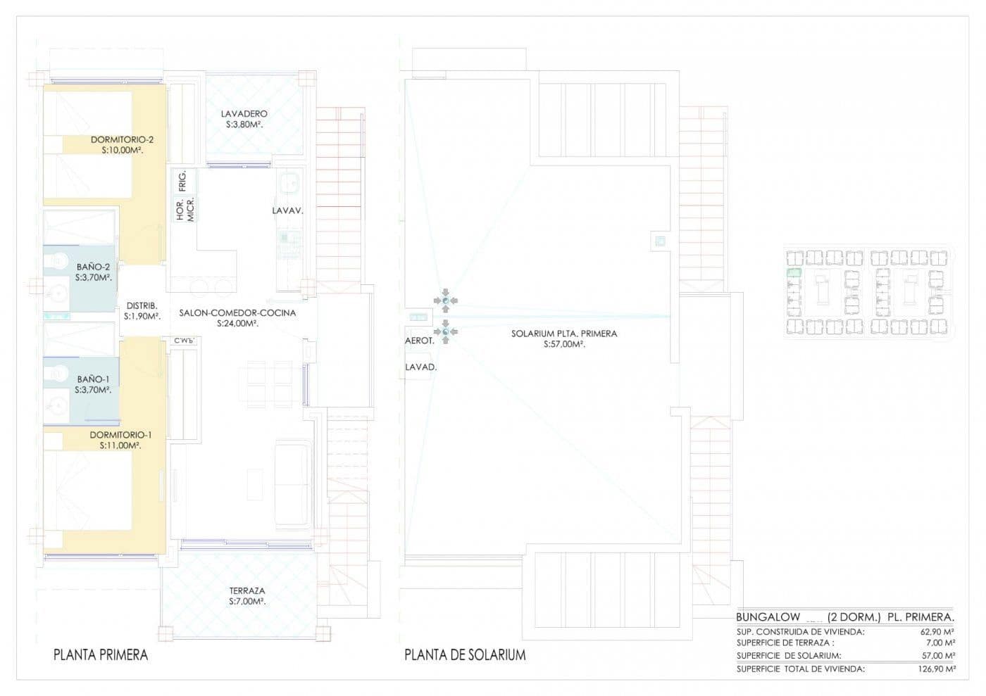 2 soveværelse Bungalow til salg i Los Balcones med swimmingpool - € 315.000 (Ref: 9707462)