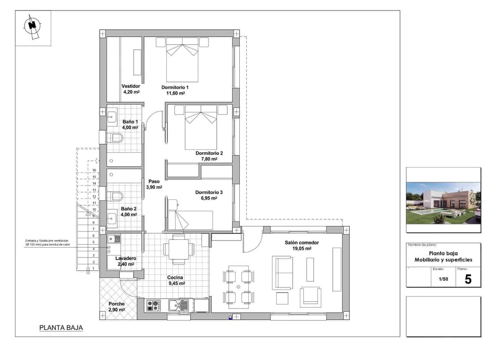 3 bedroom Villa for sale in Mazarron with pool - € 299,900 (Ref: 9707464)