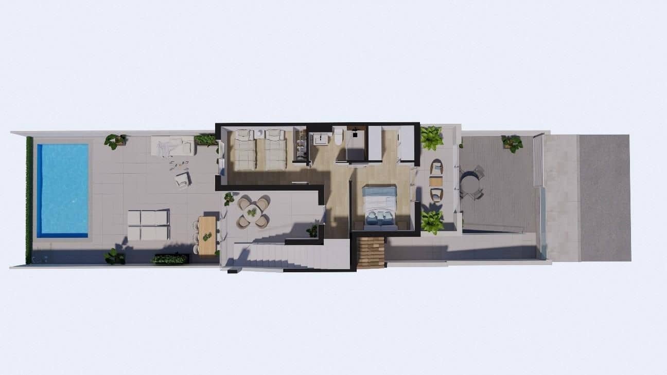 3 bedroom Townhouse for sale in Los Alcazares with pool - € 382,000 (Ref: 9707465)