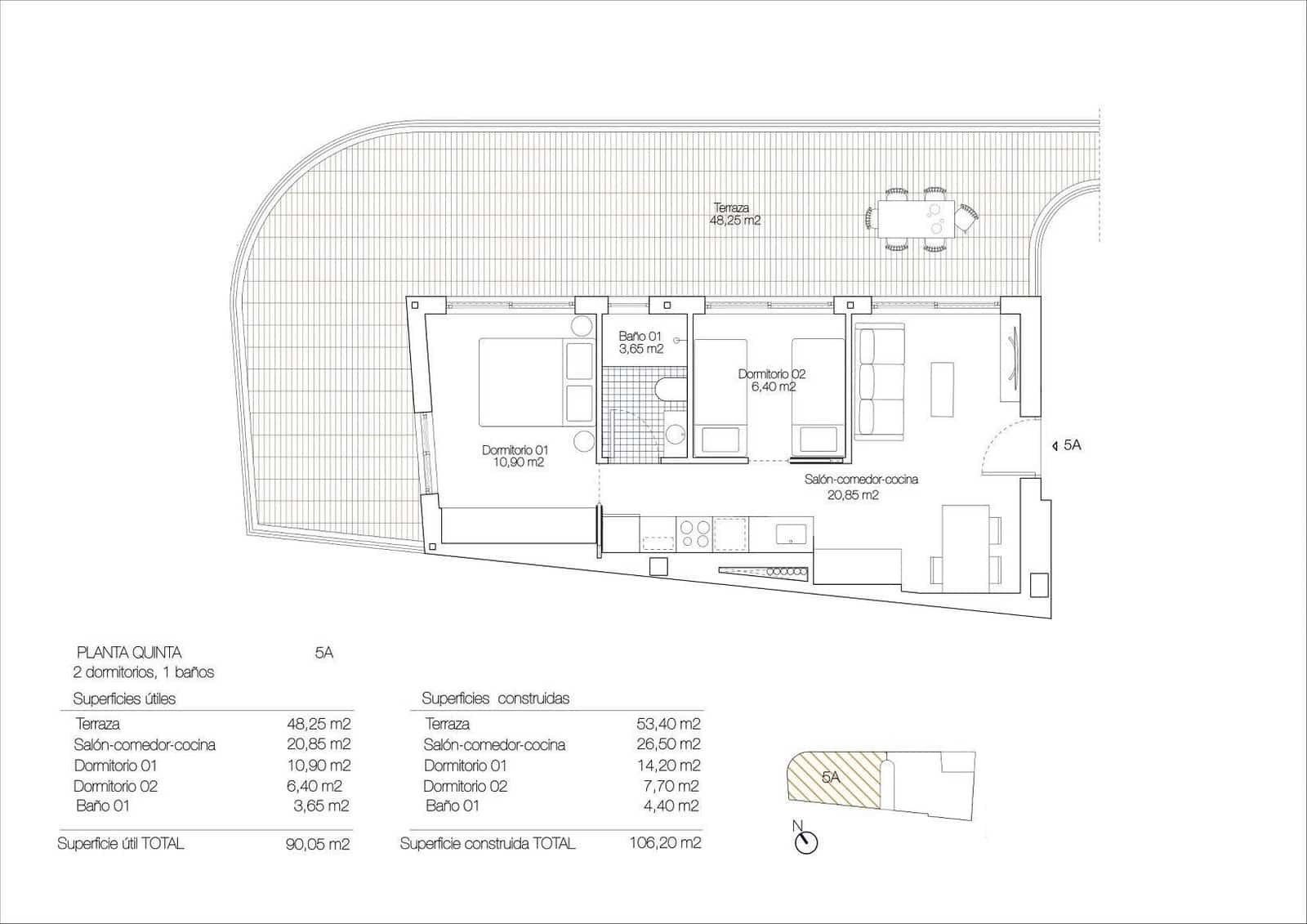 2 bedroom Penthouse for sale in Torrevieja with pool - € 459,000 (Ref: 9790751)