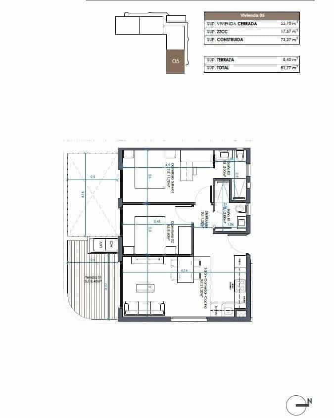 Apartamento de 2 habitaciones en Guardamar del Segura en venta con piscina - 302.000 € (Ref: 9800522)